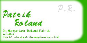 patrik roland business card